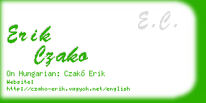 erik czako business card
